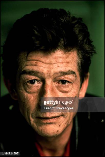 English actor John Hurt at a photo shoot L'Escargot, London, 8th March 1990