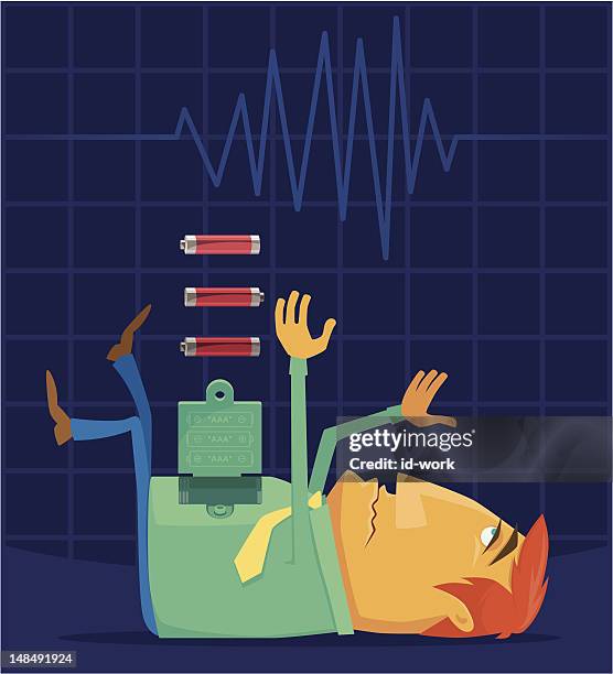 recharge - lying on back looking up stock illustrations