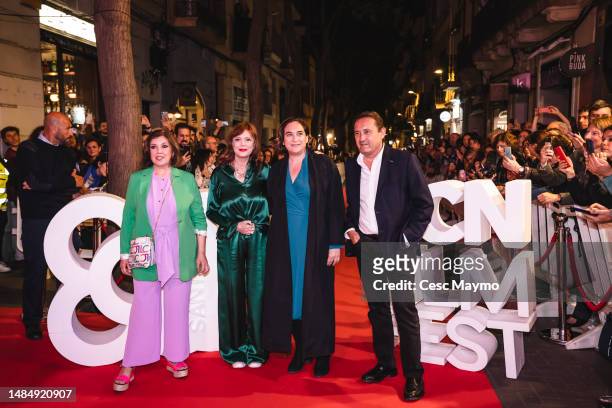 Director of BCN Film Festival Conxita Casanovas, Actress Susan Sarandon, the Mayoress of Barcelona Ada Colau and a guest attend the "Thelma & Louise"...