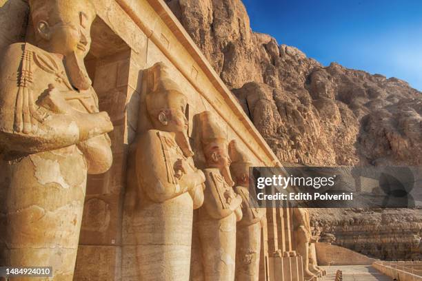 hatshepsut temple - pharaoh stock pictures, royalty-free photos & images