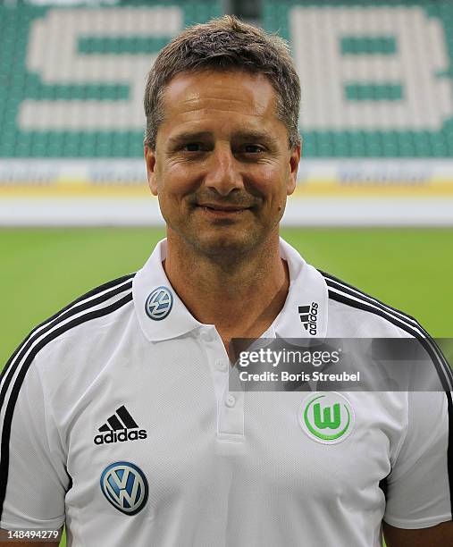 Fitness coach Werner Leuthard of VfL Wolfsburg poses during the Bundesliga team presentation of VfL Wolfsburg on July 18, 2012 in Wolfburg, Germany.