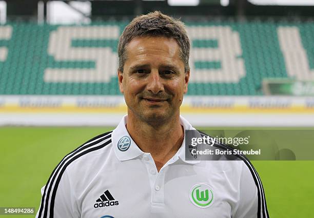 Fitness coach Werner Leuthard of VfL Wolfsburg poses during the Bundesliga team presentation of VfL Wolfsburg on July 18, 2012 in Wolfburg, Germany.