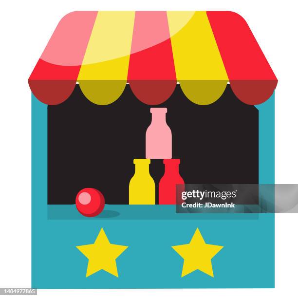 illustrations, cliparts, dessins animés et icônes de carnaval d’été renverser le jeu de la bouteille de lait icône sur fond blanc - bouteille de lait