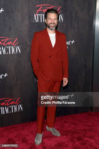Joshua Jackson attends the Los Angeles Premiere of Paramount +'s "Fatal Attraction" at SilverScreen Theater on April 24, 2023 in West Hollywood,...