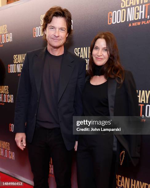 Jason Bateman and Amanda Anka attend "Goodnight, Oscar" Broadway opening night at Belasco Theatre on April 24, 2023 in New York City.