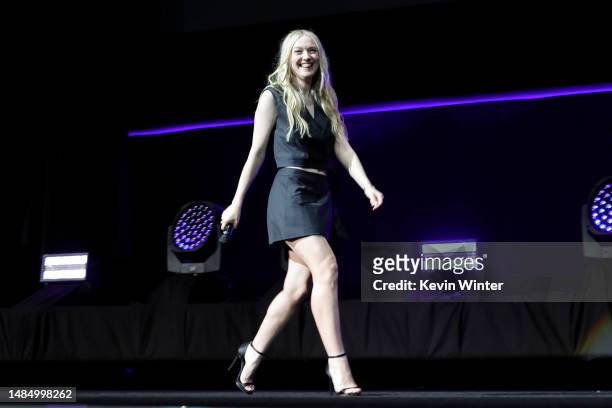 Dakota Fanning attends Opening Night and Sony Pictures Entertainment Presentation at The Colosseum at Caesars Palace during CinemaCon, the official...