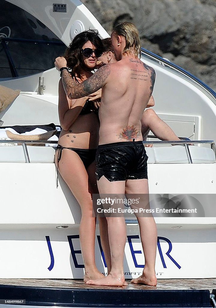 Guti and Romina Belluscio Sighting In Ibiza - July 02, 2012