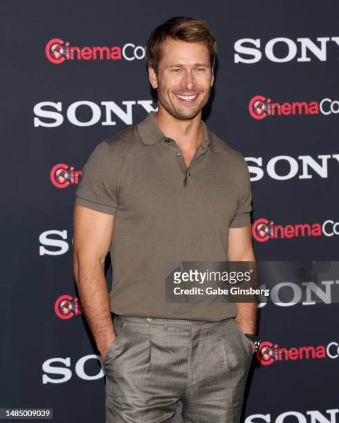 Glen Powell of "Anyone But You" attends the Sony Pictures Entertainment presentation during CinemaCon, the official convention of the National...