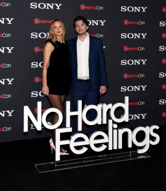 Jennifer Lawrence and Gene Stupnitsky of "No Hard Feelings" attend the Sony Pictures Entertainment presentation during CinemaCon, the official...