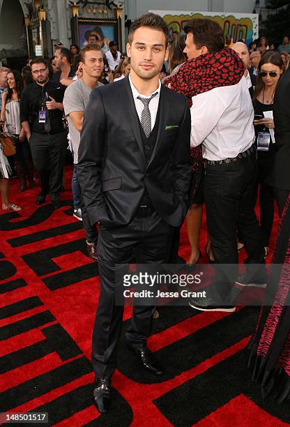 Actor Ryan Guzman arrives at the Los Angeles Premiere of Summit Entertainment's 'Step Up Revolution' at Grauman's Chinese Theatre on July 17, 2012 in...