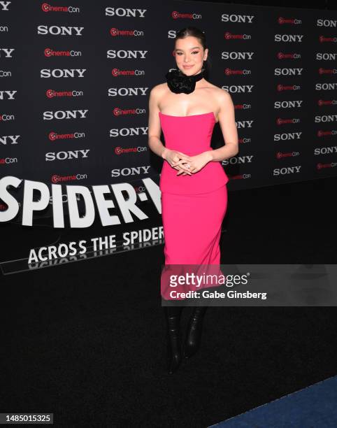 Hailee Steinfeld of "Spider-Man: Across the Spider-Verse" attends the Sony Pictures Entertainment presentation during CinemaCon, the official...
