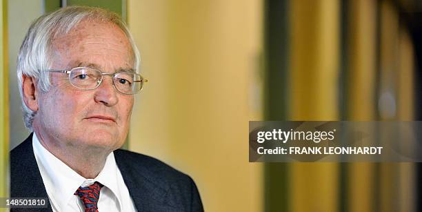 German criminal judge Joachim Eckert poses at his office at the higher regional court in Munich, southern Germany, on July 18 2012. Eckert will head...