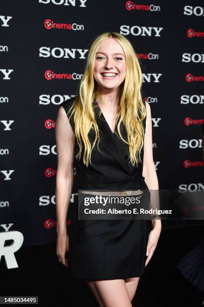 Dakota Fanning attends Opening Night and Sony Pictures Entertainment Presentation at The Colosseum at Caesars Palace during CinemaCon, the official...