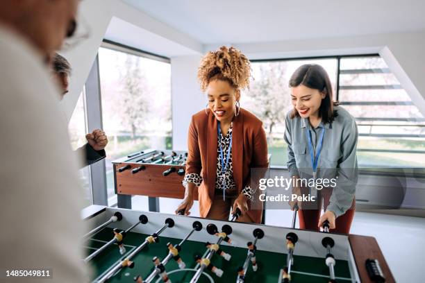 let the games begin - table football stock pictures, royalty-free photos & images