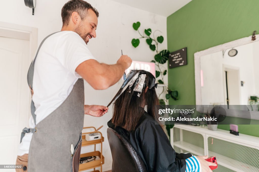 En la peluquería