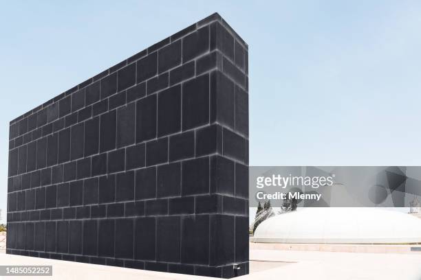 jerusalem shrine of the book black wall israel - mlenny stock pictures, royalty-free photos & images