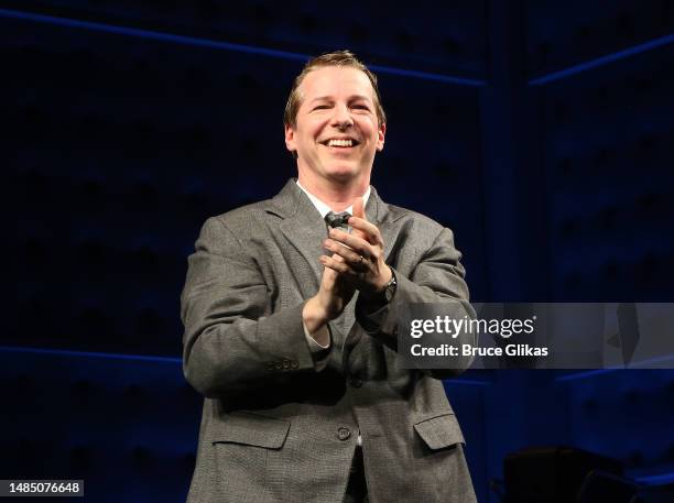 Sean Hayes during the opening night curtain call for the new play "Goodnight, Oscar" on Broadway at Belasco Theatre on April 24, 2023 in New York...