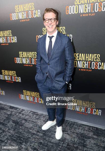 Sean Hayes poses at the opening night after party for the new play "Goodnight, Oscar" on Broadway at Bryant Park Grill on April 24, 2023 in New York...