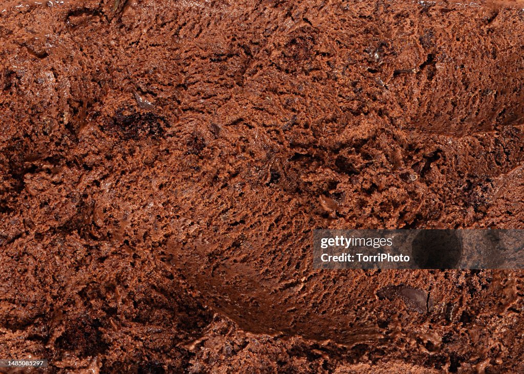 Full frame texture background of chocolate ice cream