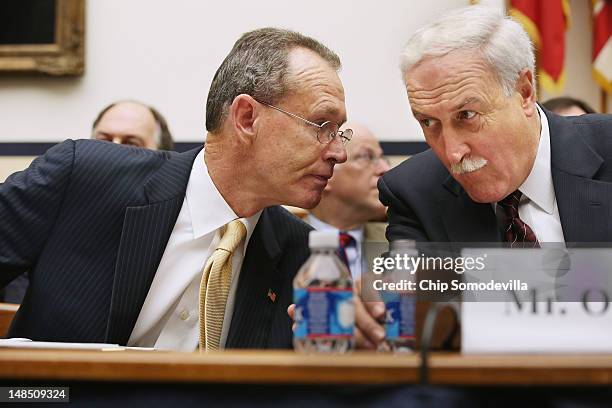 Lockheed Martin Chairman and CEO Robert Stevens and EADS North America Chairman and CEO Sean O'Keefe testify before the House Armed Services...