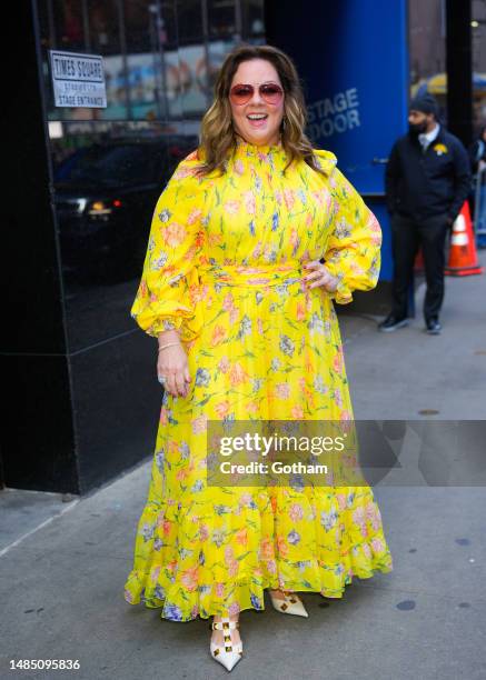 Melissa McCarthy is seen at GMA on April 25, 2023 in New York City.