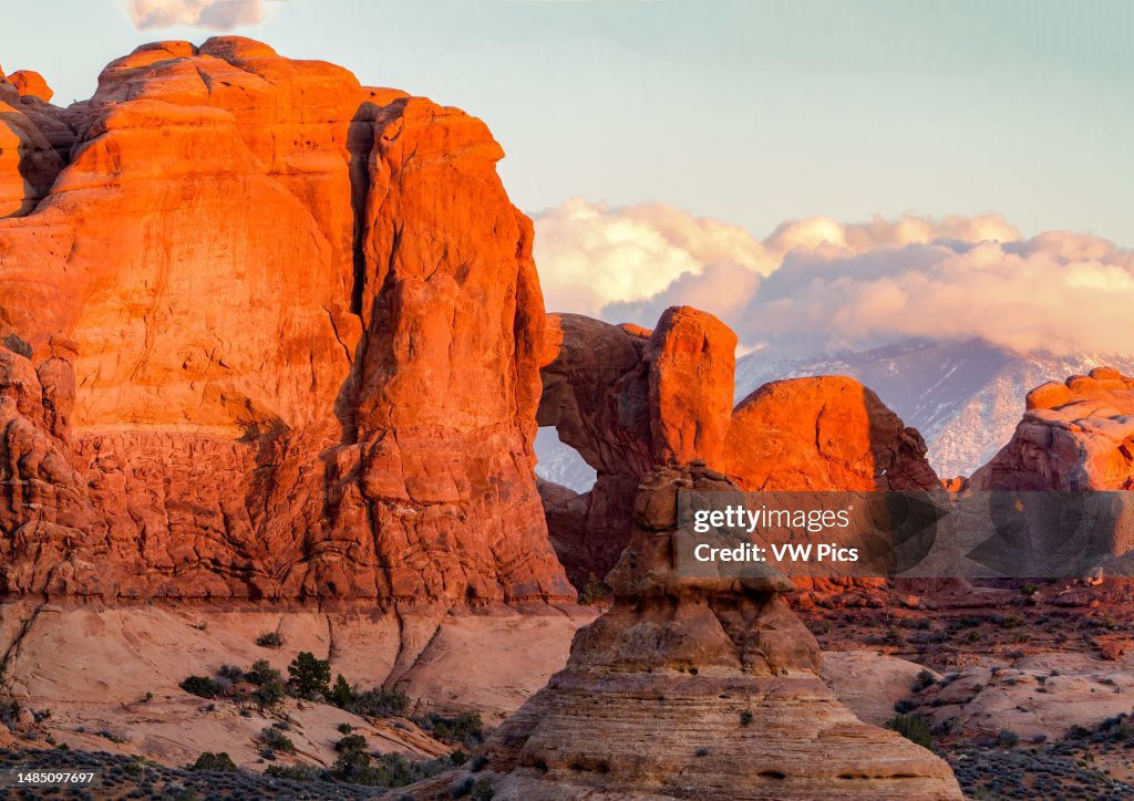 Backj Arch The back side of Double Arch, an Entrada sandstone arch in the... News ...