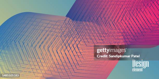 abstract waved background with layers. - multiple exposure motion stock illustrations