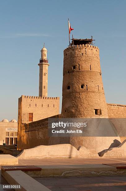museum al fahidi fort, bur dubai. - bur al arab stock pictures, royalty-free photos & images