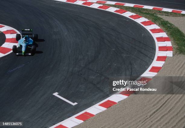 Ivan Capelli of Italy drives the Leyton House Leyton House CG911 Ilmor V10 during practice for the Rhone-Poulenc French Grand Prix on 6th July 1991...