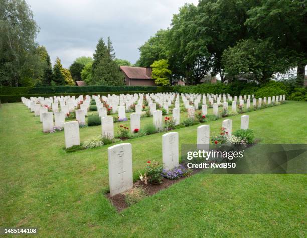 commonwealth war cemetery sittard - nazi soldiers stock pictures, royalty-free photos & images