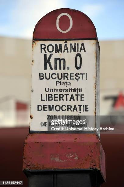 Monument to the 1989 anti communist, revolution in Bucharest, Romania..