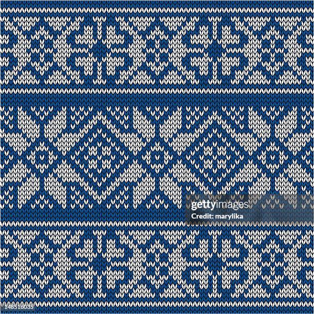 blue knitted norwegian pattern - 開胸針織衫 幅插畫檔、美工圖案、卡通及圖標