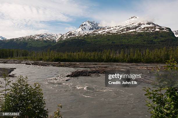 lowe river valley landscape. - valdez stock pictures, royalty-free photos & images