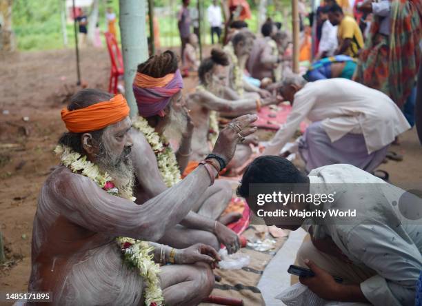 Naga Sadhus perform different religious practices during 'Kumbh Mela' in Ranirbazar, Agartala. Kumbh Mela or Kumbha Mela is a major pilgrimage and...