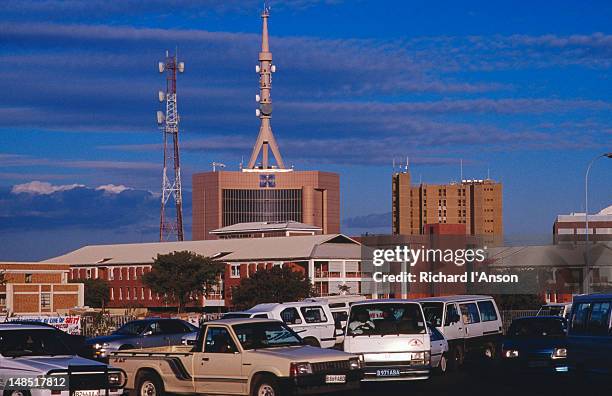 the capital of botswana, gaborone, was once a rural settlement and is now a modern city - gaborone stock pictures, royalty-free photos & images