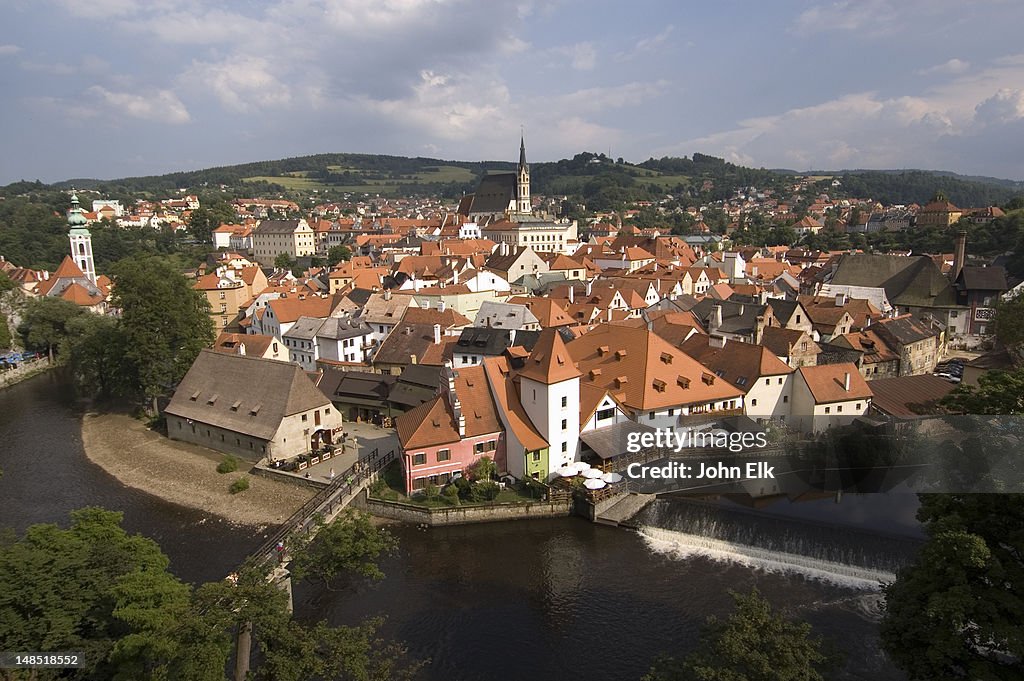 Town and river from castle.