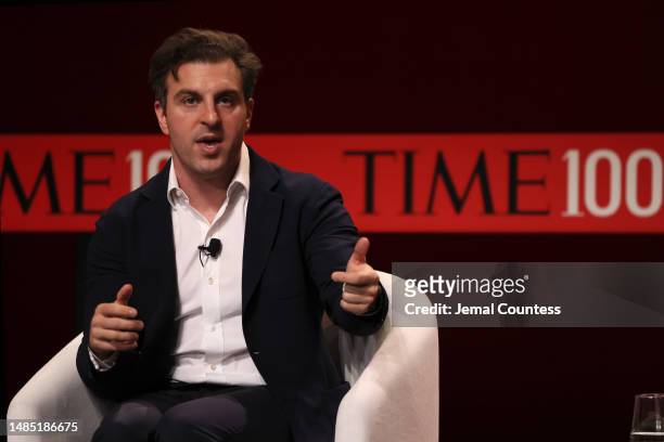 Brian Chesky speaks onstage at the 2023 TIME100 Summit at Jazz at Lincoln Center on April 25, 2023 in New York City.