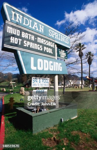 Hot Spring Sign Hot Springs Sign High-Res Stock Photo - Getty Images