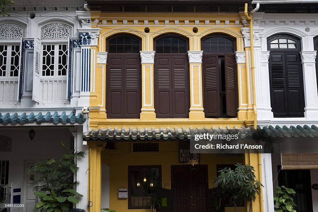 Restored shop houses on Emerald Hill Road.