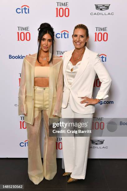 Kim Kardashian and Poppy Harlow attend the 2023 TIME100 Summit at Jazz at Lincoln Center on April 25, 2023 in New York City.