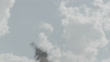 Insert hand fires gun into blue sky, starter's pistol for a race - stock video