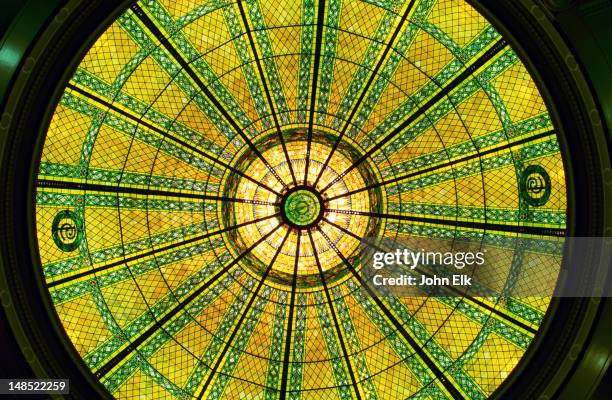 dome of pacific county courthouse. - south bend indiana stock pictures, royalty-free photos & images