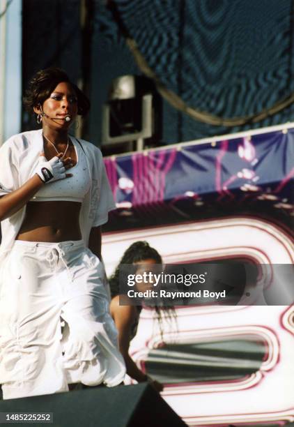 Singer Naturi Naughton of 3LW performs at Toyota Park in Bridgeview, Illinois in July 2001.