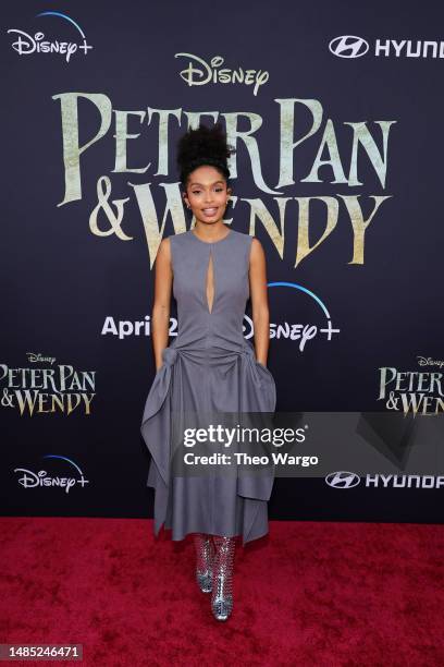 Yara Shahidi attends the Peter Pan & Wendy NY special screening at South Street Seaport Museum on April 25, 2023 in New York City.