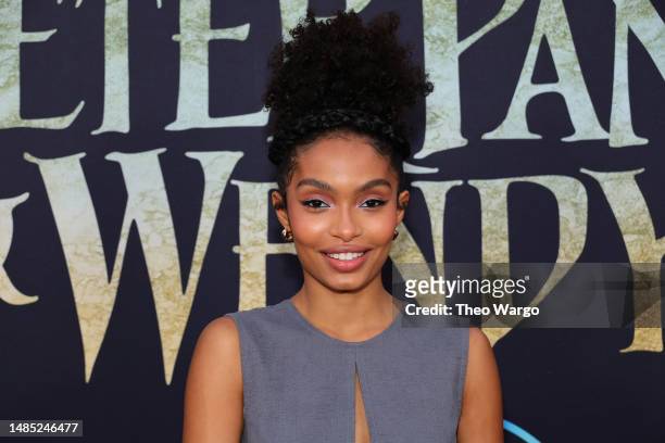 Yara Shahidi attends the Peter Pan & Wendy NY special screening at South Street Seaport Museum on April 25, 2023 in New York City.