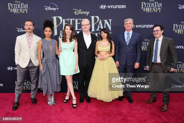 Jude Law, Yara Shahidi, Ever Anderson, Jim Gaffigan, Alyssa Wapanatâhk, Jim Whitaker and Adam Borba attend the Peter Pan & Wendy NY special screening...