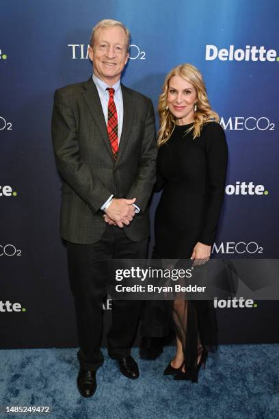 Tom Steyer and Jess Sibley attend the TIME CO2 Earth Awards Gala at Mandarin Oriental New York on April 25, 2023 in New York City.