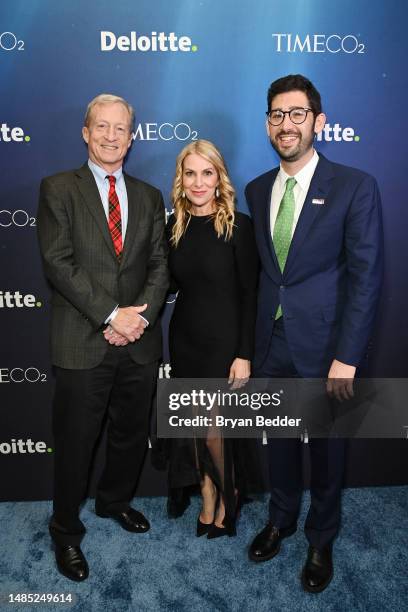 Tom Steyer, Jess Sibley, and Sam Jacobs attend the TIME CO2 Earth Awards Gala at Mandarin Oriental New York on April 25, 2023 in New York City.