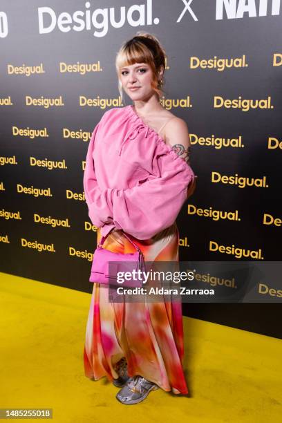 Alba Reche attends the Desigual X Nathy Peluso collection presentation at Teatro Eslava on April 25, 2023 in Madrid, Spain.