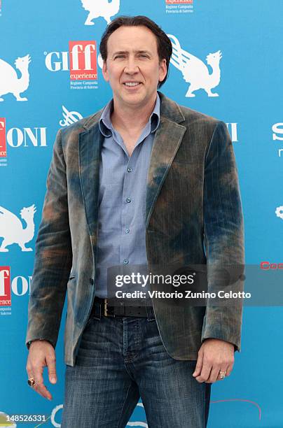 Actor Nicolas Cage attends 2012 Giffoni Film Festival photocall on July 18, 2012 in Giffoni Valle Piana, Italy.